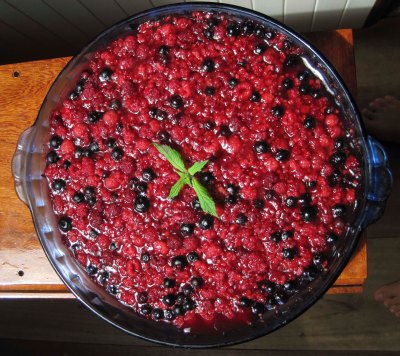 Raspberry blueberry tart!